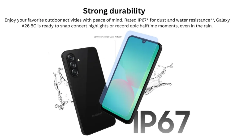 Galaxy A26 IP67
